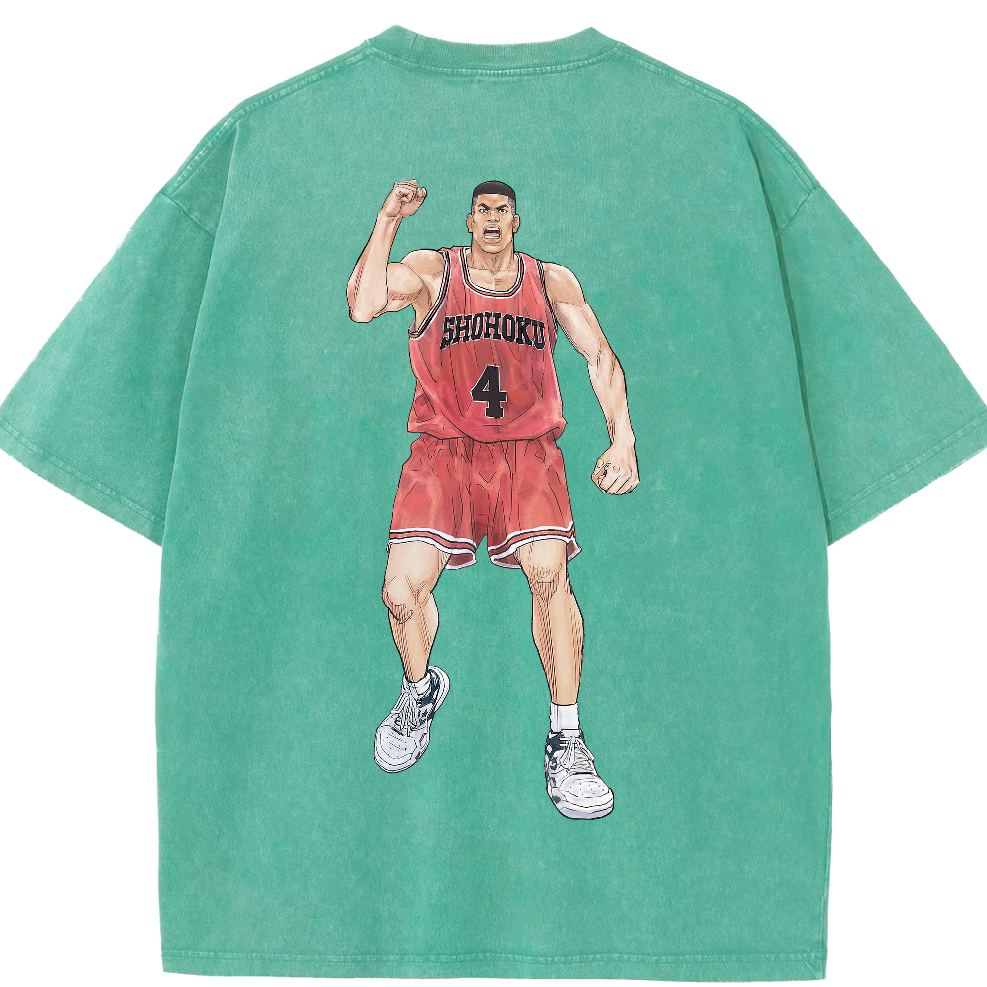 （画像用） SLAM DUNK／スラムダンク 綿100% ヴィンテージ風 半袖Tシャツ（背面プリント）
